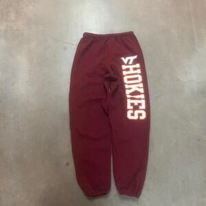 Vintage Virginia Tech men's Maroon spell out logo sweatpants loose baggy M